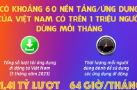 Có khoảng 60 nền tảng/ứng dụng của Việt Nam có trên 1 triệu người dùng mỗi tháng