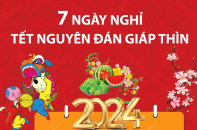 Chi tiết lịch nghỉ Tết Nguyên đán Giáp Thìn 2024