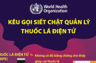 WHO kêu gọi siết chặt quản lý thuốc lá điện tử