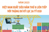 Việt Nam xuất siêu năm thứ 8 liên tiếp với thặng dư kỷ lục 26 tỷ USD