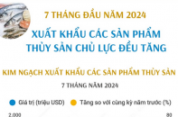 Xuất khẩu các sản phẩm thủy sản chủ lực tăng trưởng sau 7 tháng năm 2024