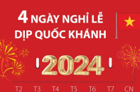 Lịch nghỉ lễ Quốc khánh năm 2024