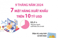 Điểm tên 7 mặt hàng xuất khẩu trên 10 tỷ USD sau 9 tháng năm 2024