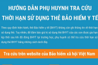Hướng dẫn phụ huynh 3 cách tra cứu thời hạn thẻ Bảo hiểm y tế cho con