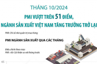 PMI vượt trên 51 điểm, ngành sản xuất Việt Nam tăng trưởng trở lại trong tháng 10/2024