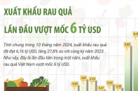 Xuất khẩu rau quả lần đầu vượt mốc 6 tỷ USD