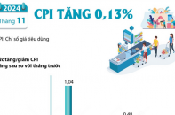 CPI tháng 11/2024 tăng 0,13%