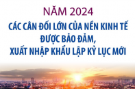 Các cân đối lớn của nền kinh tế được bảo đảm, xuất nhập khẩu lập kỷ lục mới trong năm 2024