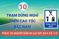 Đưa vào khai thác 10 trạm dừng nghỉ trên cao tốc Bắc - Nam phục vụ người dân đi lại dịp 30/4 - 1/5
