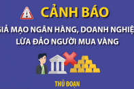 Cảnh báo giả mạo ngân hàng, doanh nghiệp lừa đảo người mua vàng