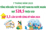 Đầu tư của Việt Nam ra nước ngoài đạt 528,5 triệu USD, gấp 3,5 lần so với cùng kỳ năm trước