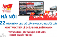 Hà Nội lắp 22 màn hình LED cỡ lớn phục vụ người dân xem trực tiếp Lễ diễu binh, diễu hành