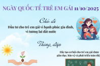 Ngày Quốc tế Trẻ em gái 11/10/2025: Đầu tư cho trẻ em gái vì hạnh phúc gia đình, vì tương lai đất nước