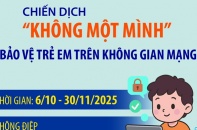 Chiến dịch "Không một mình" bảo vệ trẻ em trên không gian mạng