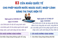 83 cửa khẩu quốc tế cho phép người nước ngoài xuất, nhập cảnh bằng e-visa