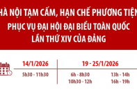 Hà Nội tạm cấm, hạn chế phương tiện phục vụ Đại hội đại biểu toàn quốc lần thứ XIV của Đảng