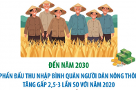 Đến năm 2030, phấn đấu thu nhập bình quân người dân nông thôn tăng gấp 2,5 - 3 lần so với năm 2020