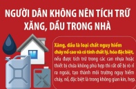 Người dân không nên tích trữ xăng, dầu trong nhà