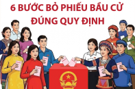 Bầu cử Quốc hội và HĐND: 6 bước bỏ phiếu bầu cử đúng quy định