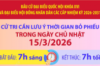 Bầu cử Quốc hội và HĐND: Cử tri cần lưu ý thời gian bỏ phiếu