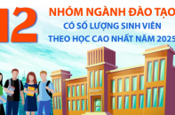 12 nhóm ngành đào tạo có số lượng sinh viên theo học cao nhất năm 2025