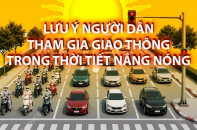Lưu ý người dân tham gia giao thông trong thời tiết nắng nóng