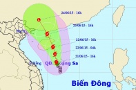 Sắp có bão số 1 giật cấp 10 -11 ở vùng biển Hoàng Sa