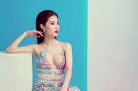 Diễm My 9x diện váy xẻ ngực sâu táo bạo