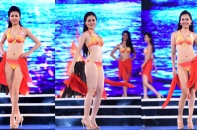 18 thí sinh Hoa hậu miền Bắc "thiêu đốt" sân khấu với bikini