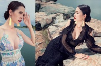 Phan Thị Mơ sexy với váy trễ cổ sâu