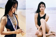 Hoa hậu Trần Thị Quỳnh khoe thân hình gợi cảm với áo tắm