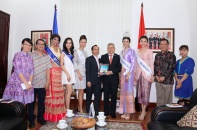 Đại sứ Indonesia tiếp đón đoàn Hoa hậu Hữu nghị ASEAN 2017