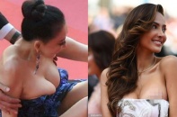 Những pha tạo dáng, "khoe hàng" quá lố trên thảm đỏ Cannes 2018