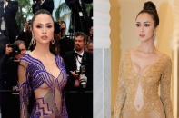 Vũ Ngọc Anh gây tranh cãi với loạt váy “mặc như không” tại Cannes