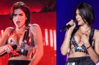 Dua Lipa khoe vòng một đầy đặn trên sân khấu