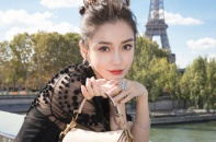 Angelababy hóa "thiên nga đen" khi sang Paris dự tuần lễ thời trang