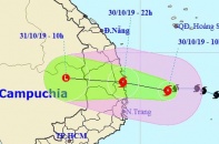 Bão Matmo hướng vào Quảng Ngãi - Khánh Hòa 