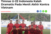 Báo Indonesia ngả mũ thán phục sức mạnh của U22 Việt Nam