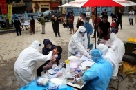 Đã lấy 11.847 mẫu xét nghiệm virus SARS-CoV-2 ở thôn Hạ Lôi