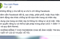 Cảnh báo người dùng Facebook lại mắc lừa trò đùa quyền riêng tư