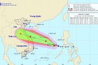Bão số 5 tiếp tục di chuyển hướng Tây Tây Bắc, có khả năng mạnh thêm