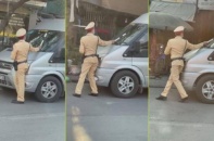 Hà Nội: Phạt tài xế cố tình nhấn ga đẩy chiến sỹ Cảnh sát giao thông