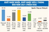 Tín hiệu và cảnh báo trong hoạt động thương mại 2 tháng đầu năm