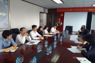 Đoàn thẩm định giải thưởng Sao vàng Đất Việt làm việc tại Ngân hàng BIDV
