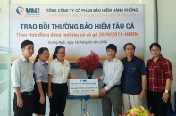 VNI trao hơn 1,1 tỷ đồng bồi thường bảo hiểm tàu cá tại Quảng Ngãi
