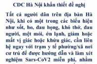 Hà Nội liên tiếp thông báo khẩn tìm người liên quan ổ dịch Thực phẩm Thanh Nga