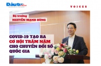 {Voices} Bộ trưởng Nguyễn Mạnh Hùng: Covid-19 tạo ra cơ hội trăm năm cho chuyển đổi số quốc gia