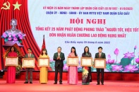 Quận Cầu Giấy đón nhận Huân chương Lao động hạng Nhất