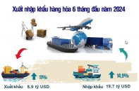 Hà Nội: Tổng kim ngạch xuất nhập khẩu 6 tháng đầu năm 2024 đạt 28,6 tỷ USD