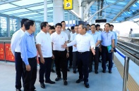 Lãnh đạo thành phố Hà Nội kiểm tra vận hành Metro Nhổn - Ga Hà Nội, thúc tiến độ ga ngầm S12